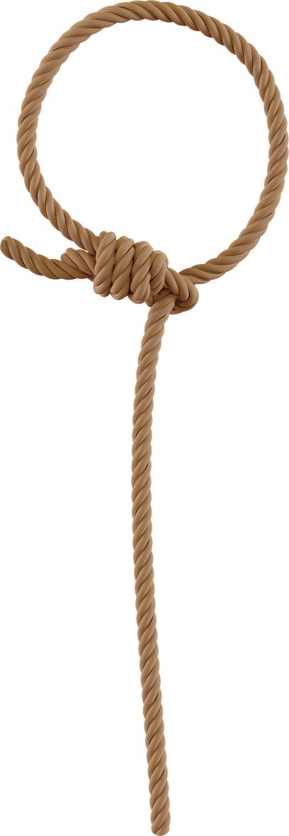 brown rope knot